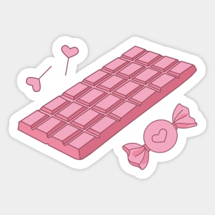 pink chocolate Sticker